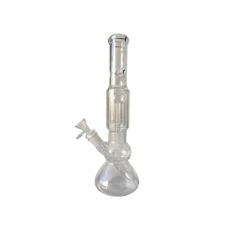 Bong in Vetro con Precooler - Black Leaf