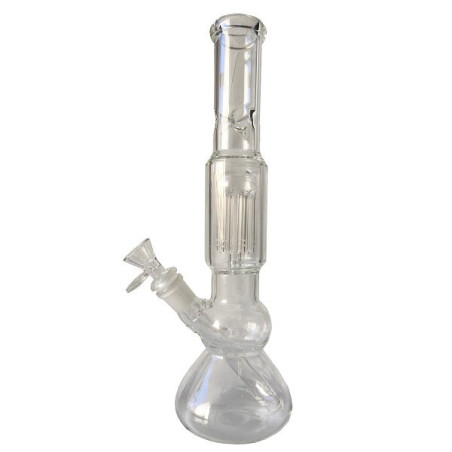 Bong in Vetro con Precooler - Black Leaf