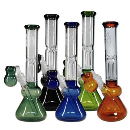 Bong in vetro IceBong 31cm - Black Leaf