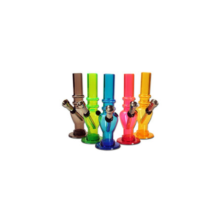 Mini Bong in Acrilico Colorato 16cm - Black Leaf