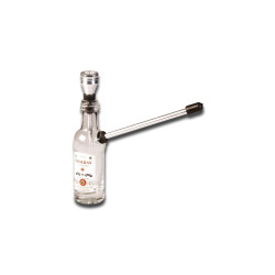 Bong in Vetro Bombai Bottle 15cm - Black Leaf