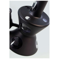 Bong in Vetro Nero Opaco 21cm - Black Leaf