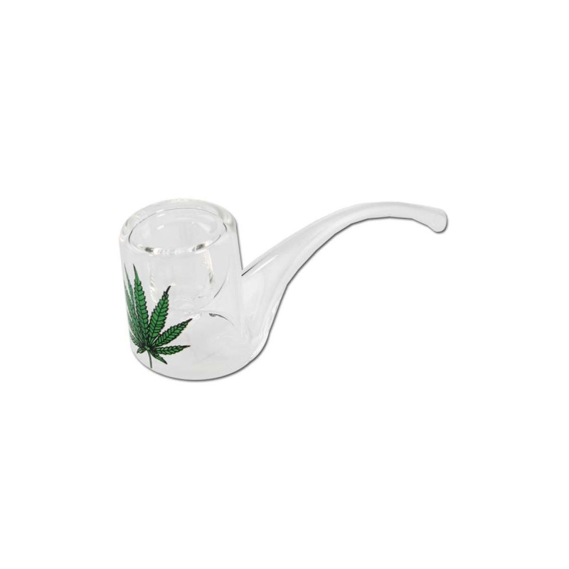 Pipa in vetro kinkhead 10,5cm - Black Leaf