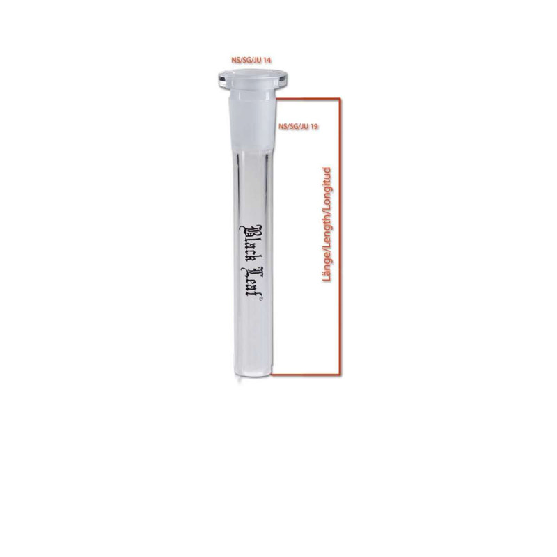 Chillum in vetro 8cm - Black Leaf