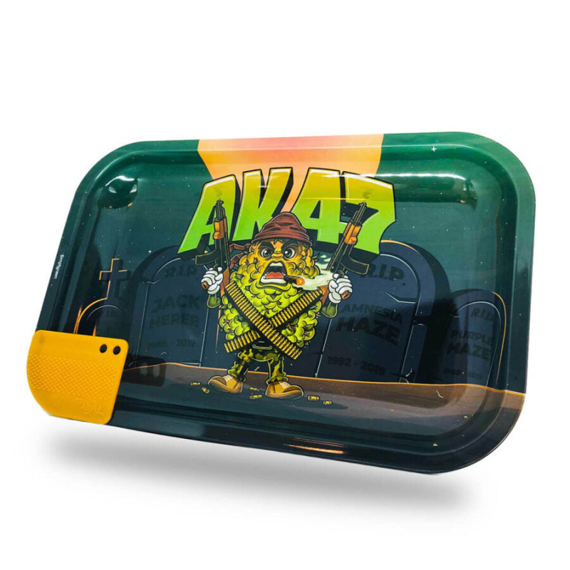 Vassoio Metal + Grinder Card Magnetica – Mission AK 47 – Best Buds
