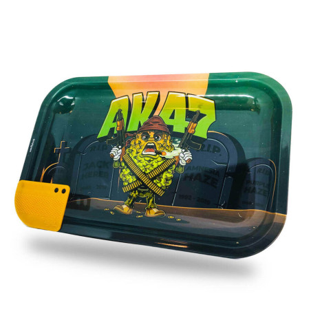 Vassoio Metal + Grinder Card Magnetica – Mission AK 47 – Best Buds