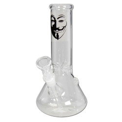 Mini Ice Bong in Vetro Anonymous 21cm - Black Leaf