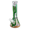 Ice Bong in Vetro Cactus Hand Painted Flask 32cm - Black Leaf