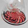 Bong in Vetro La Girafe 1 Thin Neck Bent 37cm - Black Leaf