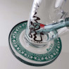 Bong in Vetro Cylinder Qinglong Chinese Dragon 40cm - Black Leaf