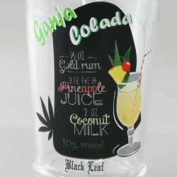 Bong in Vetro Cup GanjaColada 27,5cm - Black Leaf