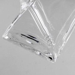Mini Bong in Vetro Shaped 12cm - Black Leaf