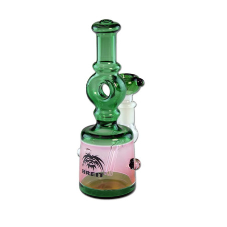 Mini Bong Verde e Rosa in Vetro 17cm - Breit