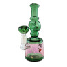 Mini Bong Verde e Rosa in Vetro 17cm - Breit