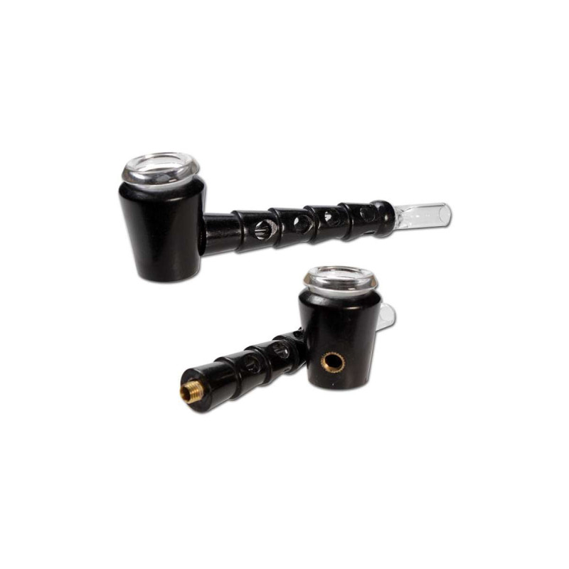 Pipa smontabile in Legno con braciere in vetro 13,5cm