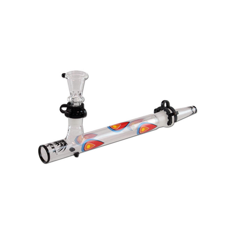 Pipa in Vetro con adattatore Filtri ai Carboni Attivi 26cm - Breit