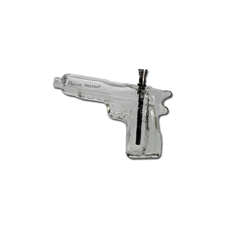 Bong in Vetro Peace Keeper 23cm - Black Leaf