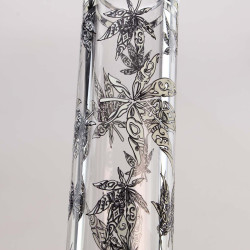 Ice Bong in Vetro Glow in the Dark 35cm - Black Leaf