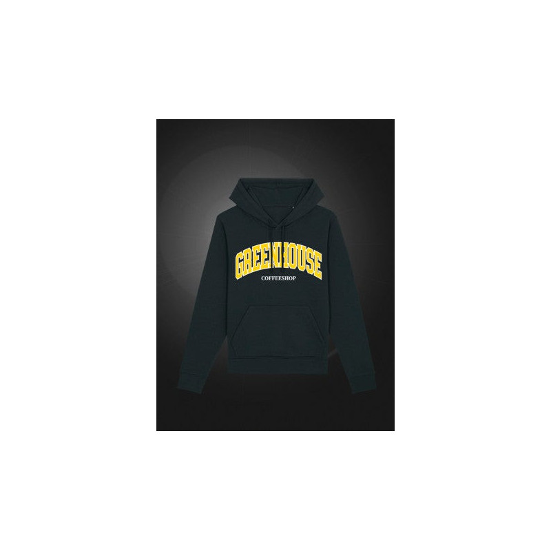 University Hoodie Coffeeshop Black - Green House Seeds