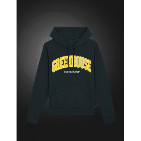 University Hoodie Coffeeshop Black - Green House Seeds