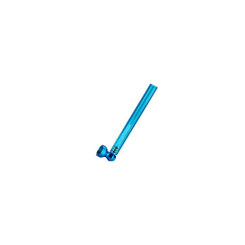 Pipa in vetro con braciere in metallo Blue 12.5cm - Champ High