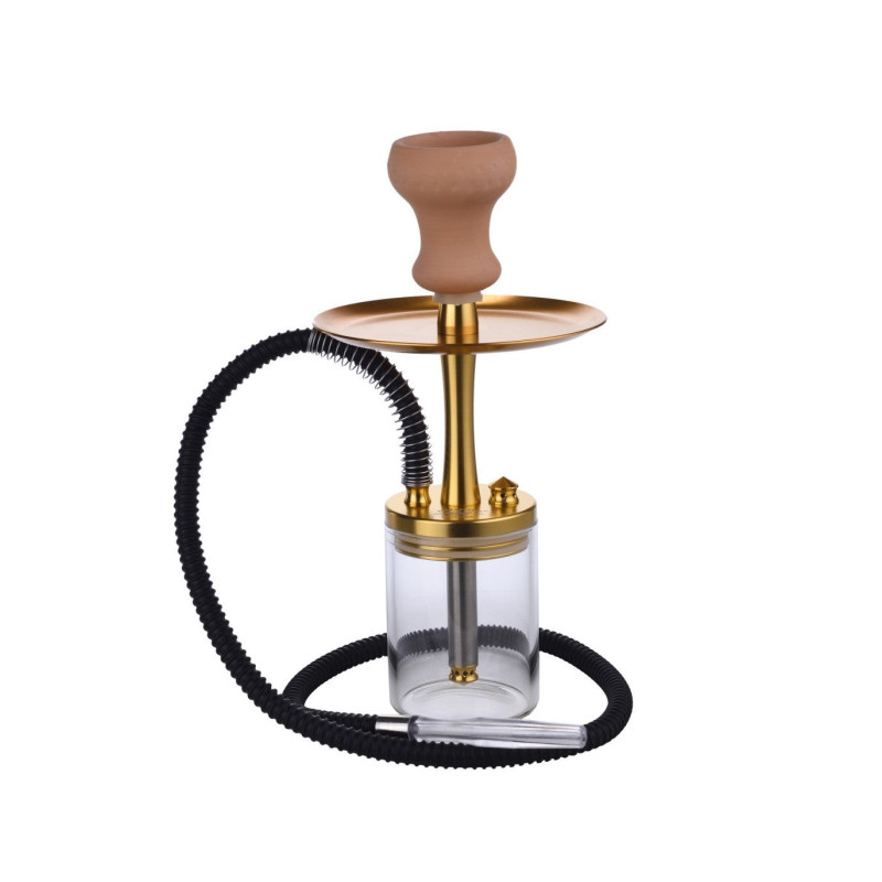 Narghilè Deroua Aluminium Gold 34cm - Al Malik