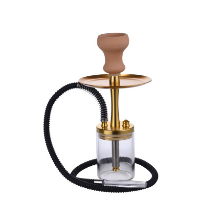 Narghilè Deroua Aluminium Gold 34cm - Al Malik