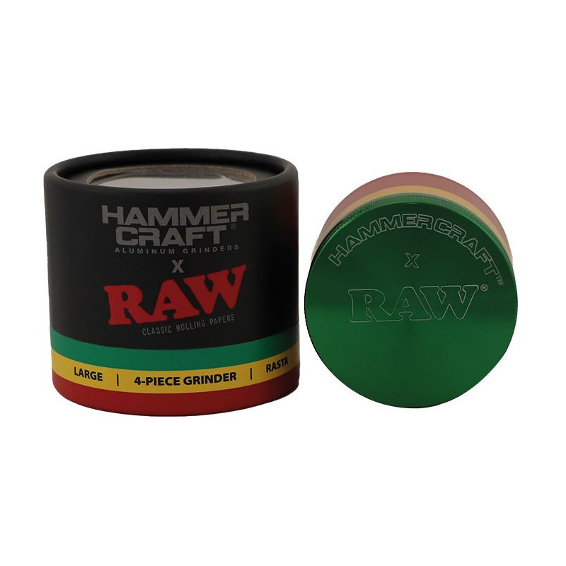 HAMMERCRAFT X RAW Grinder Alluminio Rasta- Large