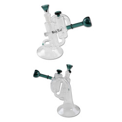 Bong in Vetro Tromba 20cm - Black Leaf