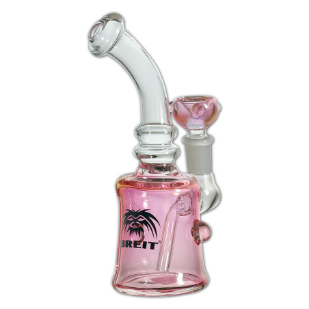 Mini Bong Rosa in Vetro 17cm - Breit