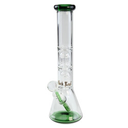 Ice Bong in Vetro Verde 30cm - Black Leaf