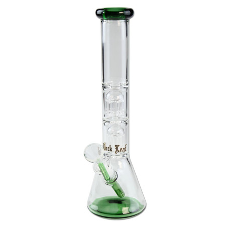 Ice Bong in Vetro Verde 30cm - Black Leaf