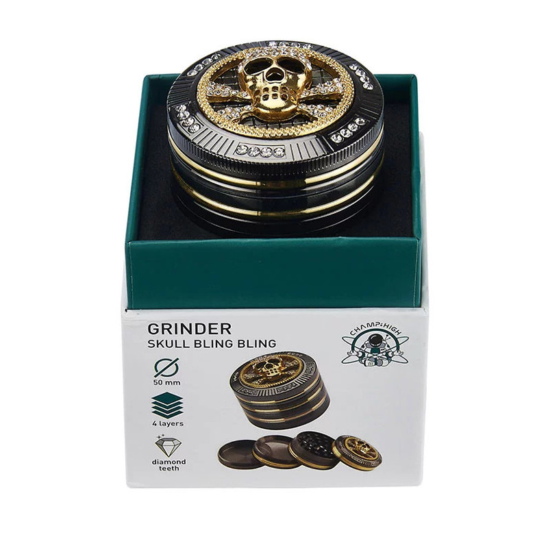 Grinder Bling Bling Skull 50mm 4 Livelli - Champ High