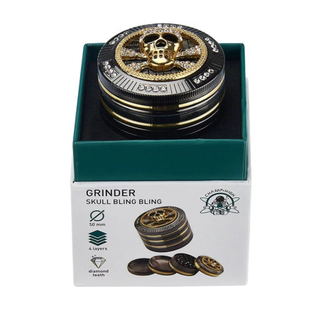 Grinder Bling Bling Skull 50mm 4 Livelli - Champ High