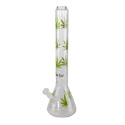 Bong Old School Black Leaf in vetro - H45cm ø124/50mm