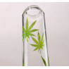Bong Old School Black Leaf in vetro - H45cm ø124/50mm