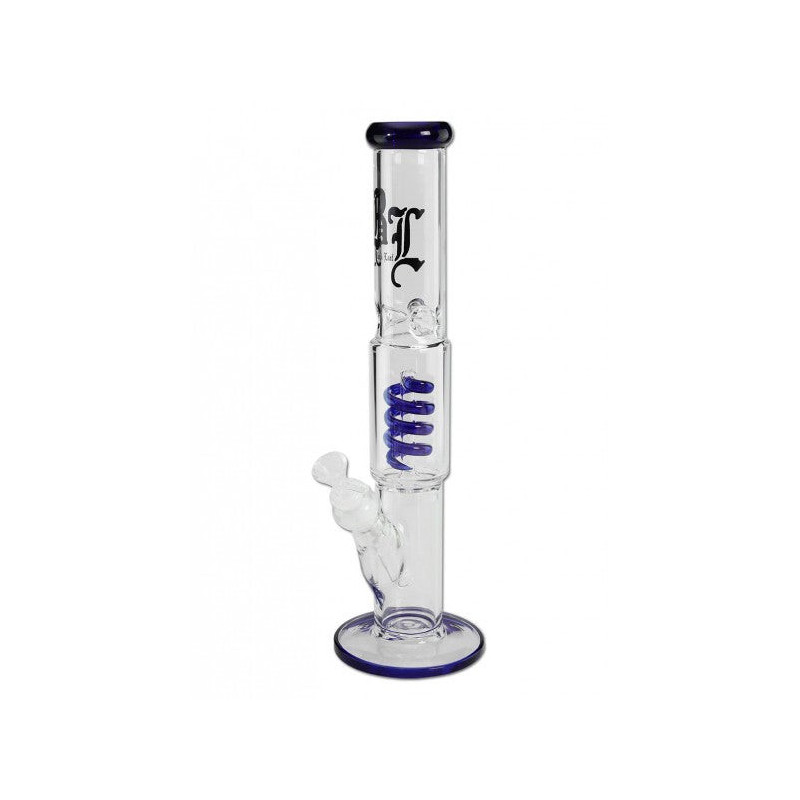 Ice Bong con percolator a spirale 39cm - Black Leaf