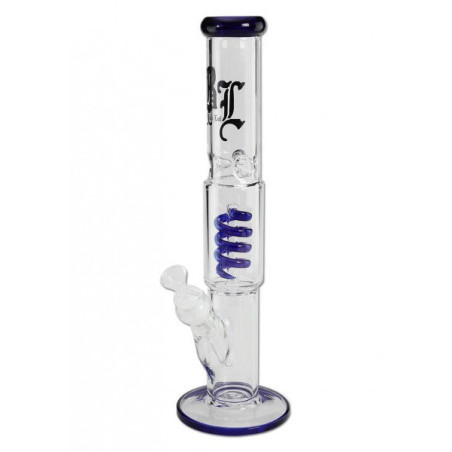 Ice Bong con percolator a spirale 39cm - Black Leaf