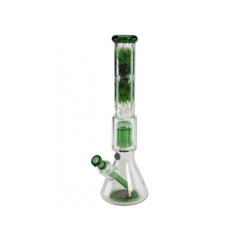 Ice Bong con percolator - Black Leaf